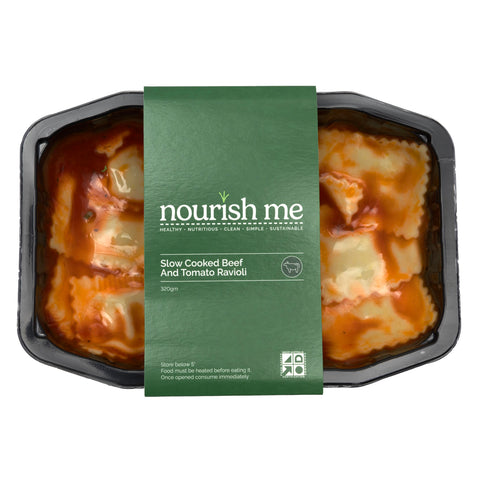 Nourish Me Slow Cooked Beef & Tomato Ravioli 320g