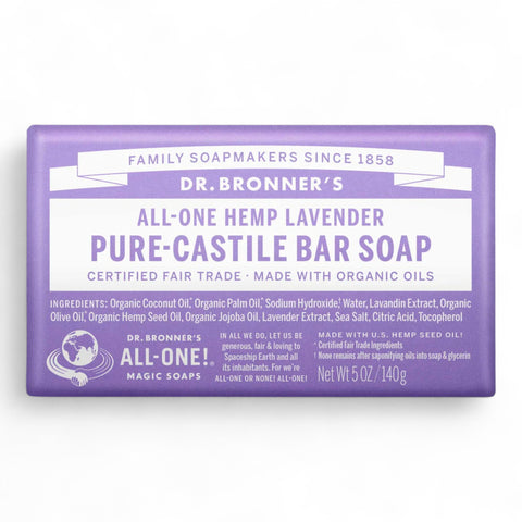 Dr. Bronner's All-one Hemp Lavender Pure-castile Bar Soap 140g