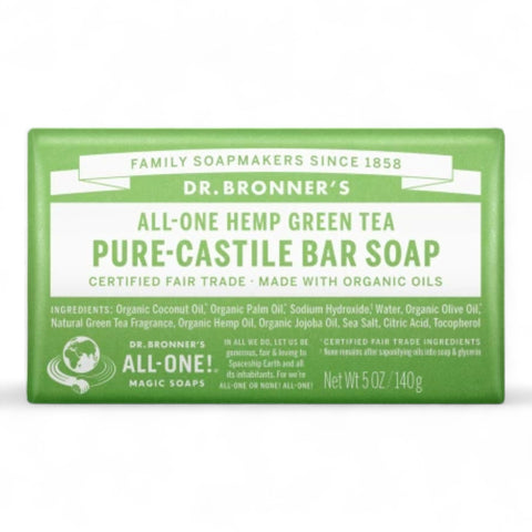 Dr. Bronner's Pure-castile Bar Soap Green Tea 140g