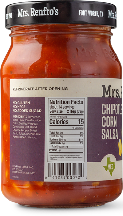 Mrs Renfro's Chipotle Corn Salsa 454g
