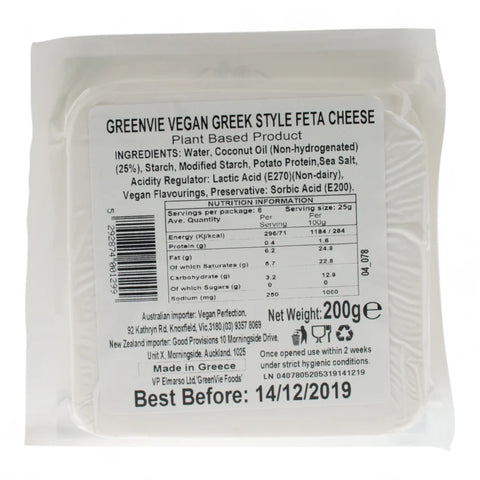 Green Vie Vegan Feta Cheese Block 200g