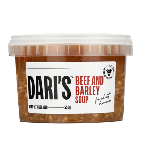 Dari's Soup Beef & Barley 550g