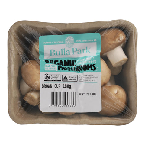 Organic Mushroom Swiss Brown Cup 180g