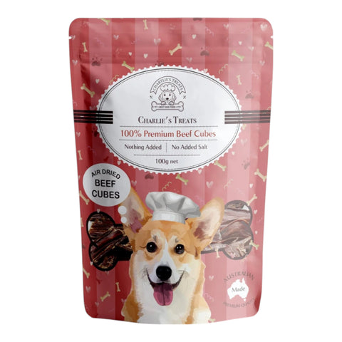 Charlie Treats Beef Cubes Dog Treat 150g
