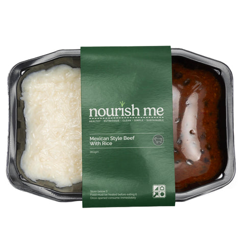 Nourish Me Mexican Style Beef With Rice 360g