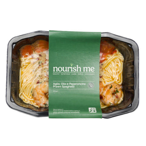 Nourish Me Aglio, Olio e Pepperoncino Prawn Spaghetti 360g