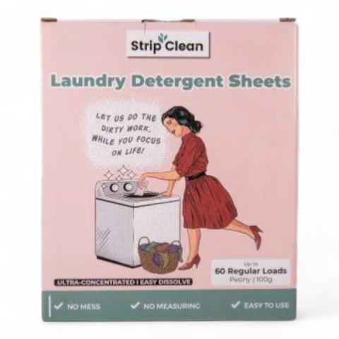 Strip Clean Laundry Sheets Peony (60loads)