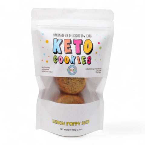 Delicious Low Carb Lemon Poppy Seed Keto Cookies (10 Cookies) 100g