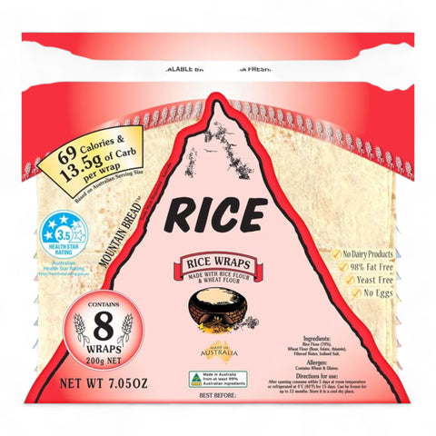 Mountain Bread Rice Wraps (8 Pack) 200g