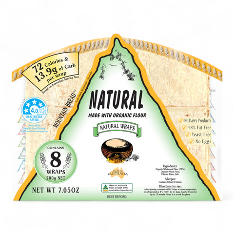 Mountain Bread Natural Wraps (8 Pack) 200g