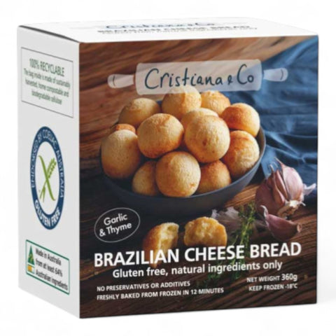 Cristiana & Co Brazilian Garlic & Thyme Cheese Bread 360g