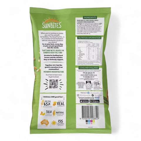 Sunbites Grain Waves Wholegrain Chips Sour Cream & Chives 170g