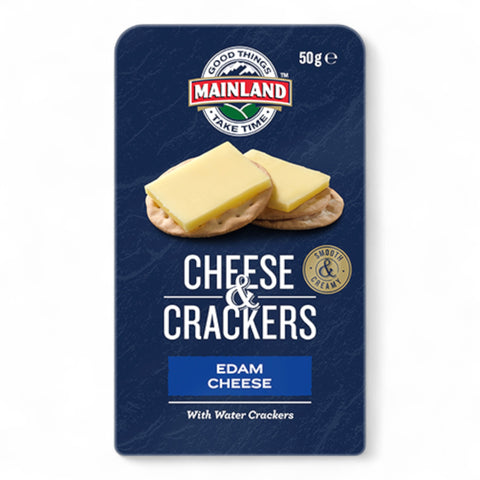 Mainland Edam Cheese With Water Crackers 50g