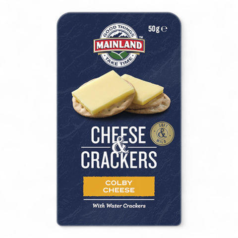 Mainland Colby Cheese With Water Crackers 50g