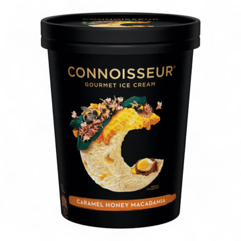 Connoisseur Caramel Honey Macadamia Ice Cream 1L