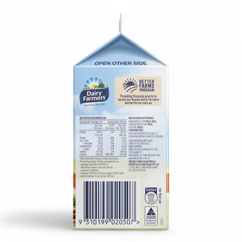 Dairy Farmers Buttermilk 600mL
