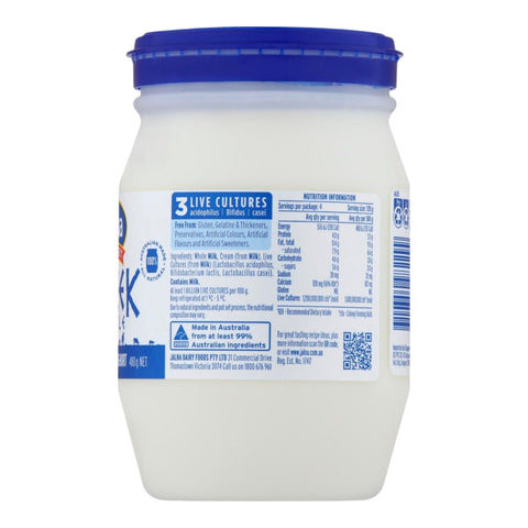 Jalna Pot Set Greek Natural Yoghurt 480g