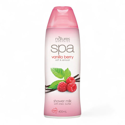 Natures Organics Spa Vanilla Berry Shower Milk With Shea Butter 400mL