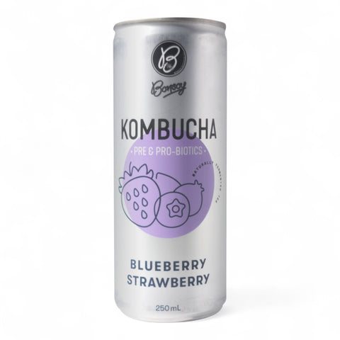 Bonsoy Kombucha Blueberry Strawberry Can 250mL