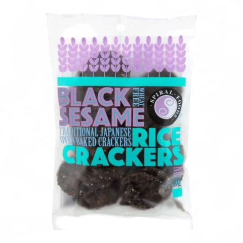 Spiral Foods Black Sesame Brown Rice Crackers 75g