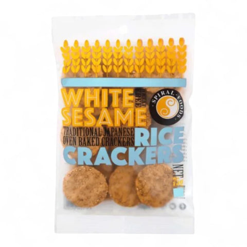 Spiral Foods Rice Crackers White Sesame Wheat Free 75g
