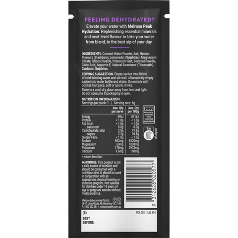 Melrose Peak Hydration Blackberry Lemonade 6g