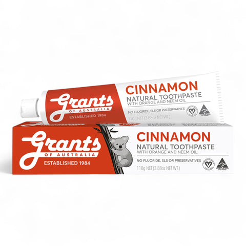 Grants Cinnamon Zest Toothpaste Orange Cinnamon With Neem Oil 110g