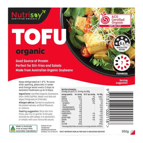 Nutrisoy Organic Tofu 350g