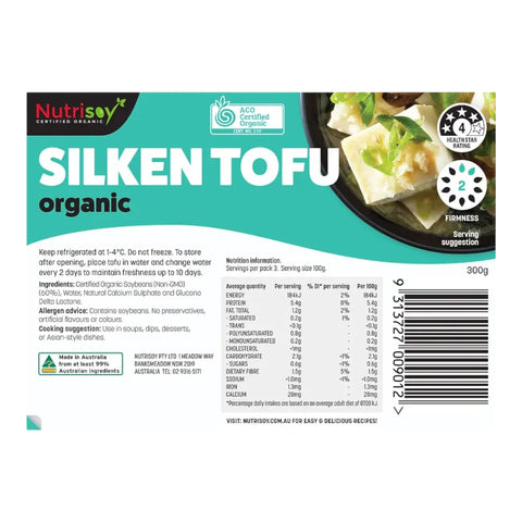 Nutrisoy Organic Silken Tofu 300g