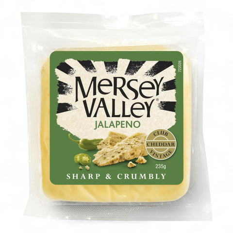 Mersey Valley Jalapeno Cheddar Cheese Block 235g