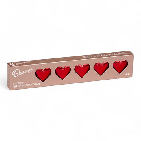 Chocolatier Red Hearts Milk Chocolate 45g