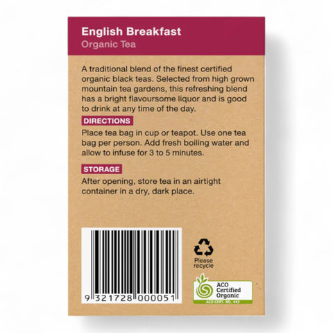 Planet Organic English Breakfast Tea Bags (25 Pack) 50g