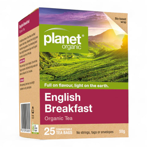 Planet Organic English Breakfast Tea Bags (25 Pack) 50g