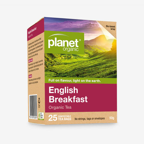 Planet Organic English Breakfast Tea Bags (25 Pack) 50g