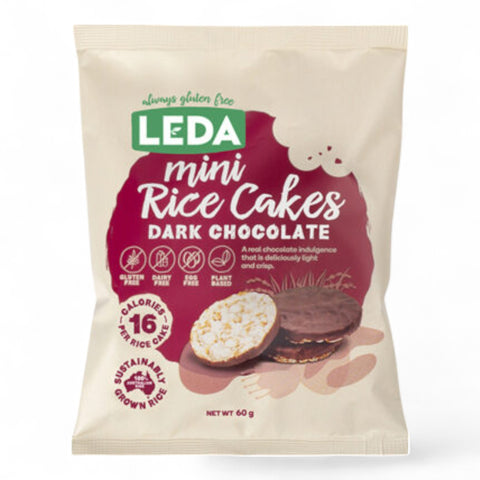 Leda Mini Rice Cakes Dark Chocolate 60g