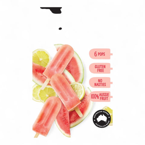 Paloma Pops Watermelon Lemonade Whole Fruit Ice Pops (6 Pieces) 450mL