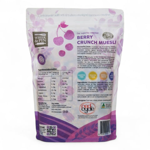 Whisk & Pin Gourmet Original Berry Crunch Roasted Muesli 525g