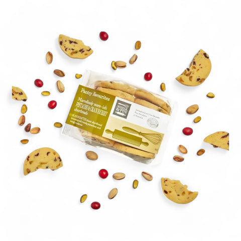 Whisk And Pin Pantry Pistachio Cranberry Shortbread 400g