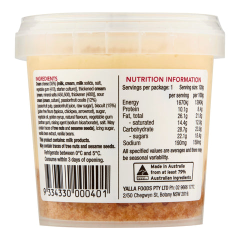 Yalla Passionfruit Cheesecake With Biscuit Crumble 120g