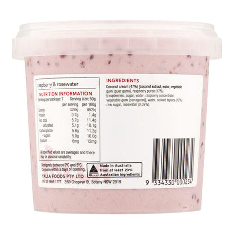 Yalla Raspberry & Rosewater Coconut Tapioca 150g