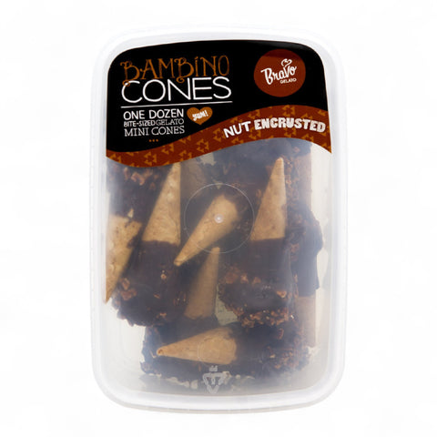 Bravo Gelato Bambino Cones Classic Choc (12pc)