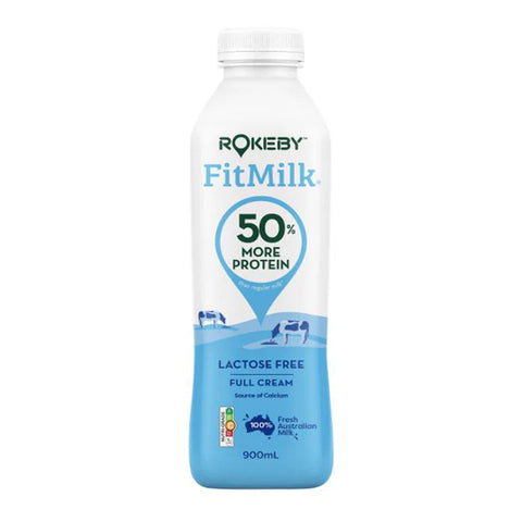 Rokeby FitMilk Full Cream Lactose Free 900mL