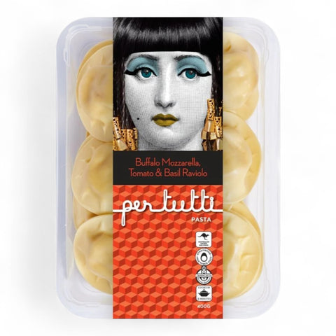 Pertutti Buffalo Mozzarella, Tomato & Basil Raviolo 400g