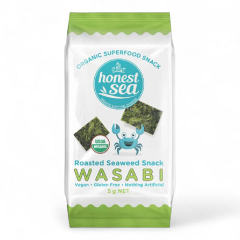 Honest Sea Organic Roasted Seaweed Snack Wasabi 5g