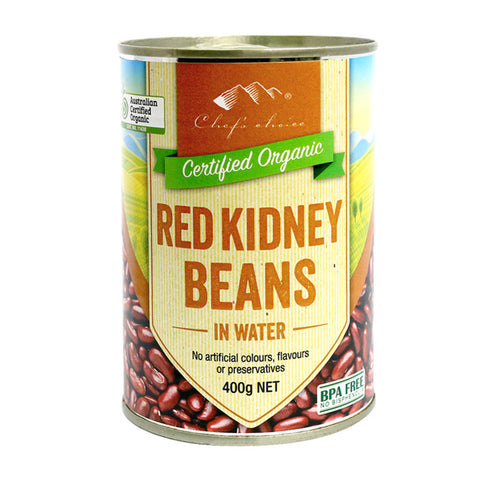 Chef's Choice Organic Red Kidney Beans In Water 400g