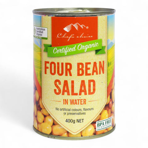 Chef's Choice Organic Four Bean Salad In Water 400g