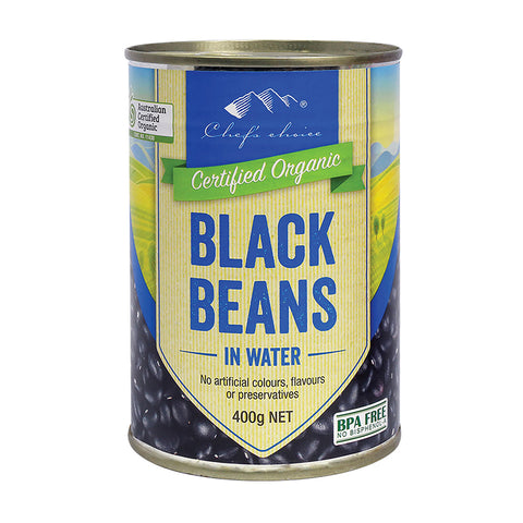 Chef's Choice Organic Black Beans In Water 400g