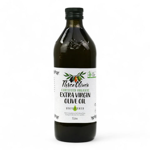 Three Olives Organic Extra Virgin Olive Oil 1L