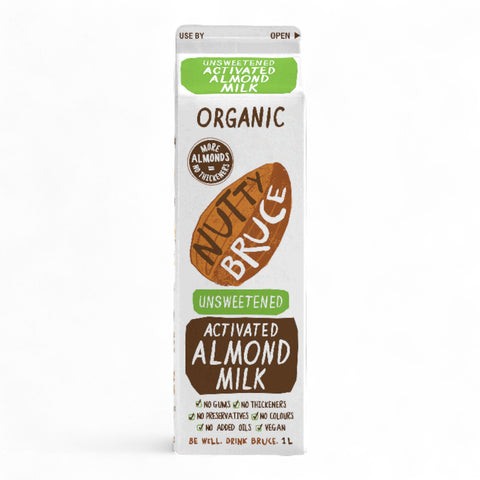 Nutty Bruce Organic Unsweetened Activated Almond Plant Milk 1L