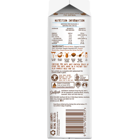Nutty Bruce Organic Milk Almond & Coconut 1L